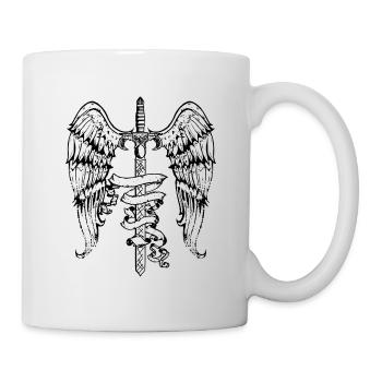 Épée mystique avec ailes Magie médiévale - Mug blanc - blanc - Droite