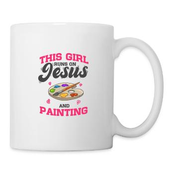 Paint Painter This Girl Runs On Jesus And Painting - Mug - white - Right