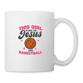 Hoop Game This Girl Runs On Jesus And Basketball - Mug - white - Right