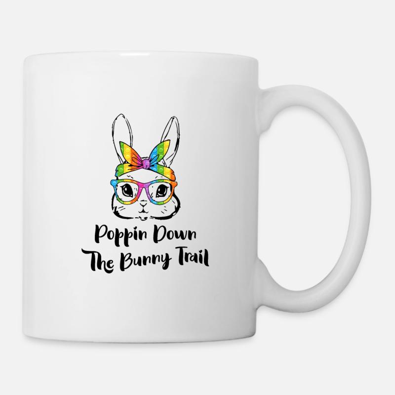 Poppin Down The Rabbit Trail Kaninchen Bandana - Mug blanc - blanc