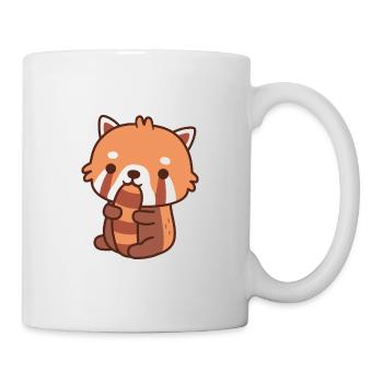 Mignon petit panda roux mordant sur la queue - Mug blanc - blanc - Droite