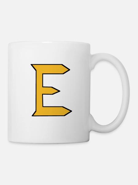 E - Juste une lettre! - par YoshiArt - Mug blanc - blanc