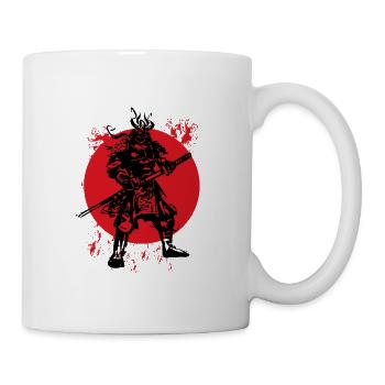 Samurai Japanese Warrior Blood Moon Design - Mug - white - Right