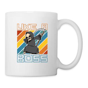 Like a Boss - Drôle de Dabbing Grim Reaper Saying - Mug blanc - blanc - Droite