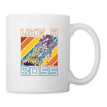 Like a Boss - Licorne Destructeur de Mondes Disant - Mug blanc - blanc - Droite