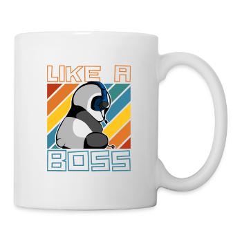 Comme un patron - Gaming Panda Bear Gambler Saying - Mug blanc - blanc - Droite
