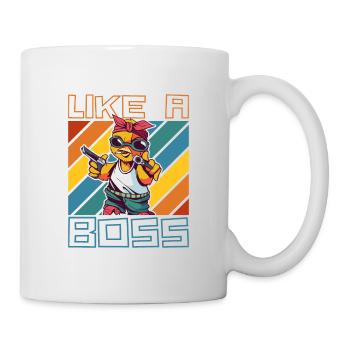 Like a Boss - Drôle de poussin gangster avec un dicton - Mug blanc - blanc - Droite