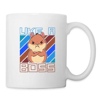 Like a Boss - Funny Cartoon Hamster Saying - Mug - white - Right
