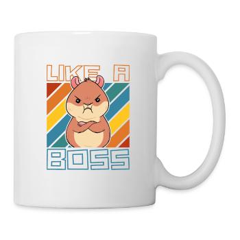 Like a Boss - Funny Cartoon Hamster Saying - Mug - white - Right