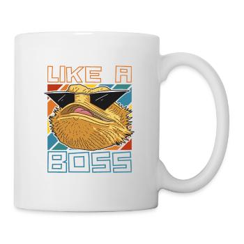 Like a Boss - Drôle d’iguane avec des lunettes de soleil - Mug blanc - blanc - Droite
