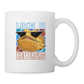 Like a Boss - Drôle d’iguane avec des lunettes de soleil - Mug blanc - blanc - Droite