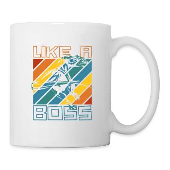 Comme un boss - Cool Velociraptor Dinosaur - Mug blanc - blanc - Droite
