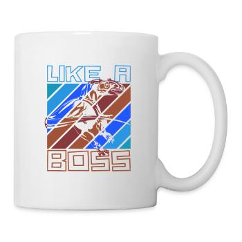 Like a Boss - Cool Velociraptor Dinosaur - Mug - white - Right