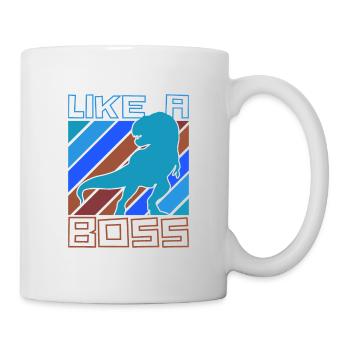 Like a Boss - Cool T-Rex Dinosaur Tyranno - Mug - white - Right