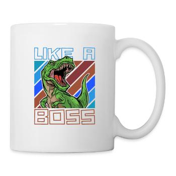 Like a Boss - Cool T-Rex Dinosaur Tyranno - Mug - white - Right