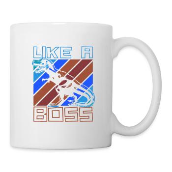 Comme un boss - Cool T-Rex Dinosaur Tyranno - Mug blanc - blanc - Droite