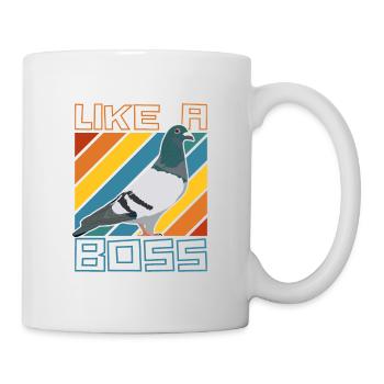 Like a Boss - Drôle de pigeon disant avec oiseau - Mug blanc - blanc - Droite