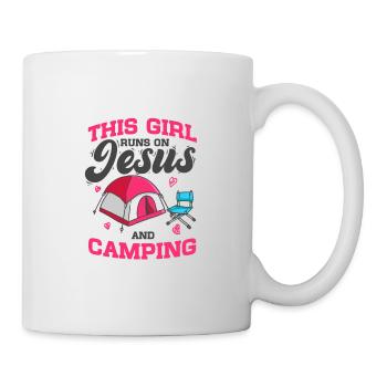 Campen Cette fille court sur Jésus et camping - Mug blanc - blanc - Droite