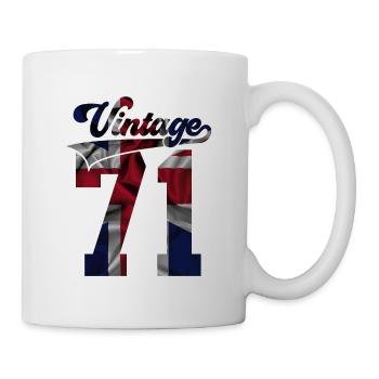 55E ANNIVERSAIRE UK MILLÉSIME 1971 - Mug blanc - blanc - Droite