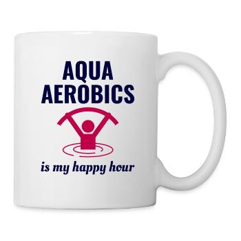 Wassergymnastik Aquatische Fitness Aqua Exercise - Tasse - Weiß - Rechts