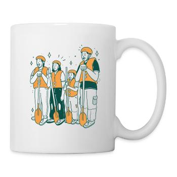 Tenue d’équipe de rafting pour les équipes de navigation de montagne - Mug blanc - blanc - Droite