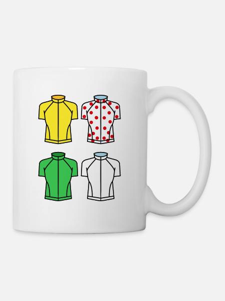 Trikot die Tour Race Cycling Bike France - Tasse - Weiß