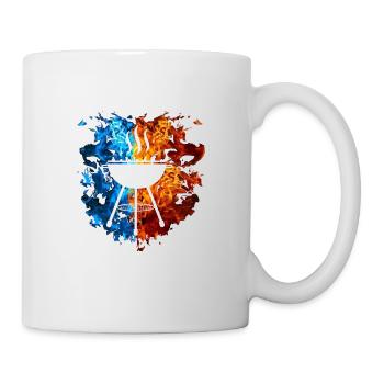 Grill Red Blue Fire Griller Grill Master - Mug - white - Right