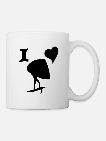 Ich liebe Wingfoils - Tasse - Weiß