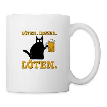 Löten Digga Löten Katze - Tasse - Weiß - Rechts