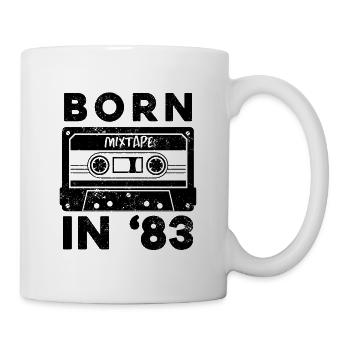 1983 Vintage Birthday Gift Idea Mixtape - Mug blanc - blanc - Droite