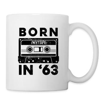 1963 Vintage Birthday Gift Idea Mixtape - Mug blanc - blanc - Droite