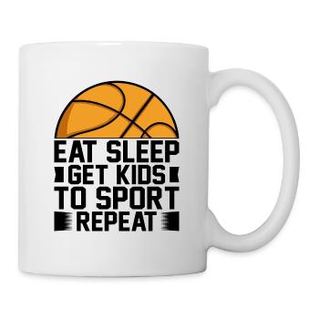 Eat Sleep Get Kids To Sport Repeat I Basketballer - Mug - white - Right