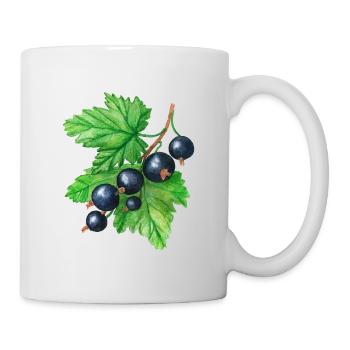 Aquarelle de cassis - Mug blanc - blanc - Droite