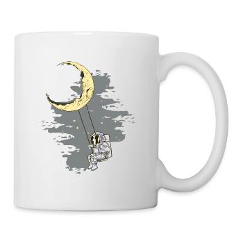 Un astronaute bascule dans l’espace - Mug blanc - blanc - Droite