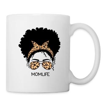 Afro Maman Vie Léopard - Mug blanc - blanc - Droite