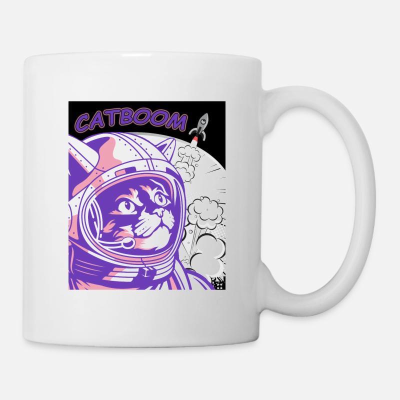 CATBOOM Komiks Space Cat Explosion - Kubek - biały