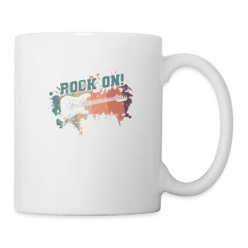 Rock on Music Style Genre Guitar Rock Band - Mug - white - Right