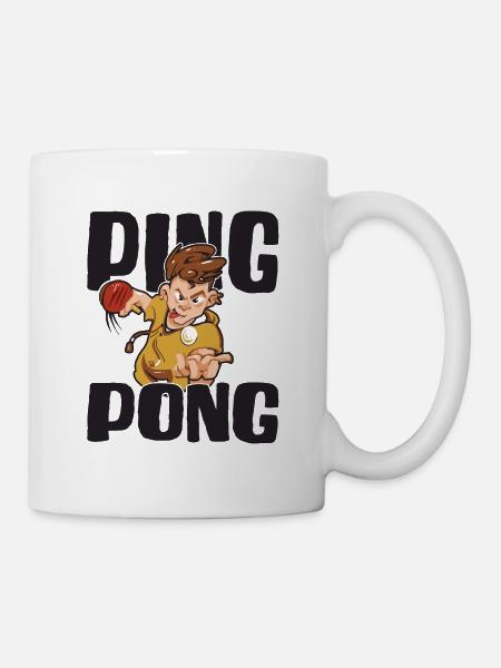 Tennis de table Ping-pong Tenue De tennis de table Joueur de tennis de table - Mug blanc - blanc