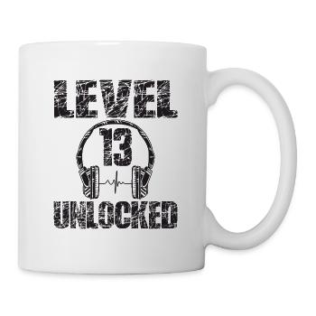 Level 13 Unlocked Birthday Gift 13 years - Mug - white - Right