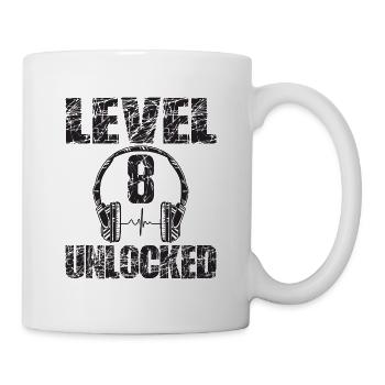 Level 8 Unlocked Birthday Gift 8 Years 8. - Mug - white - Right