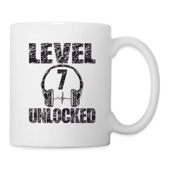 Niveau 7 Cadeau d’anniversaire débloqué 7 ans 7. - Mug blanc - blanc - Droite