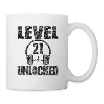 Level 21 Unlocked Birthday Gift 21 Years - Mug - white - Right