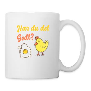 Chick asks the Egg: Are you alright? - Mug - white - Right