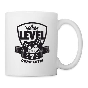 Level 7 Complete Geburtstagsgeschenk 7 Jahre Gamer - Tasse - Weiß - Rechts