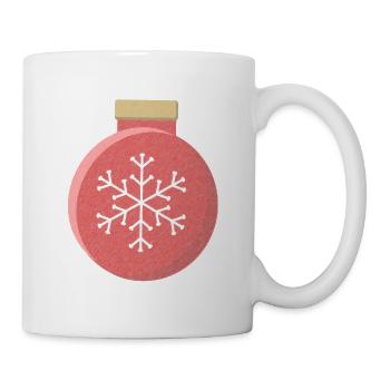 Weihnachten - Christbaumkugel - Tasse - Weiß - Rechts