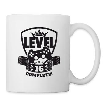 Level 16 Complete Geburtstagsgeschenk 16 Jahre - Tasse - Weiß - Rechts