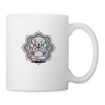 Yoga Labrador Chiens Mandala Lotus Flower Méditation - Mug blanc - blanc - Droite