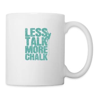 Moins parler plus de craie escalader le bloc - Mug blanc - blanc - Droite
