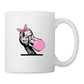 Canard mâche de la gomme - Mug blanc - blanc - Droite