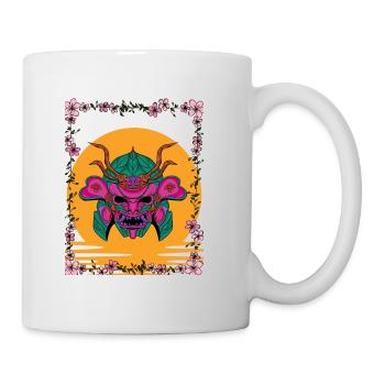 Blüten Samurai - Tasse - Weiß - Rechts